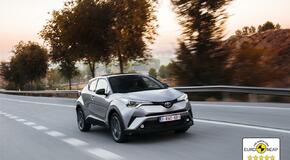 Toyota C-HR získala nejvyšší pětihvězdičkové ocenění v  bezpečnostních testech Euro NCAP 